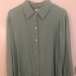 Mint green long sleeved button down